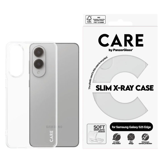 Custodia X-Ray per Samsung Galaxy S25 Edge, Trasparente, PanzerGlass