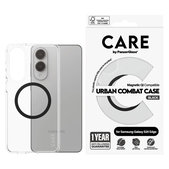 Custodia Urban Combat con QI nero per Samsung Galaxy S25 Edge, Trasparente, PanzerGlass