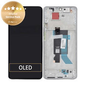 Schermo per Xiaomi Poco X7 24095PCADG, Silver, Vetro touch con cornice, 5600030O16P00, Genuine Service Pack
