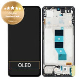 Schermo per Xiaomi Redmi Note 14 5G 24094RAD4G, Midnight Black, Vetro touch con cornice, 56002000O1700, Genuine Service Pack