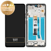 Schermo per Motorola Moto G75 5G, Charcoal Grey, Vetro touch con cornice, 5D68C29066, Genuine Service Pack