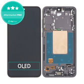 Schermo OLED per Samsung S24 FE S721B, Graphite, Vetro touch con cornice