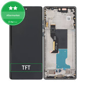 Schermo per Motorola Edge 50 Fusion, Vetro touch con cornice, Forest Blue