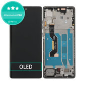 Schermo OLED per Motorola Moto G85 5G XT2427-3, Urban Grey, Vetro touch con cornice