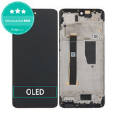 Schermo OLED per Motorola Moto G84 XT2347, Black, Vetro touch con cornice