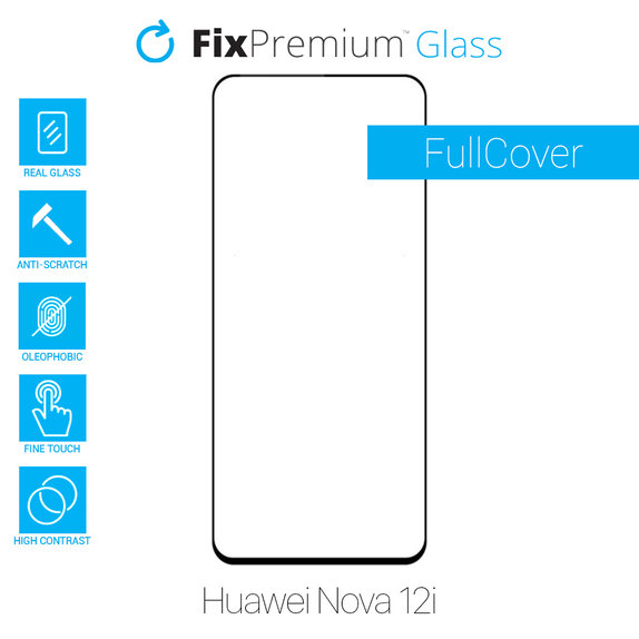 Vetro temperato FullCase per Huawei Nova 12i, FixPremium