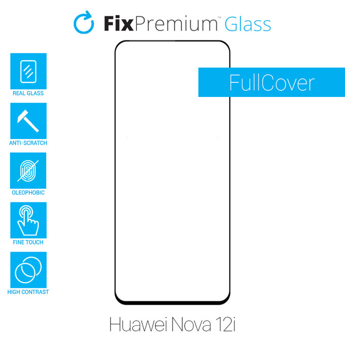 Vetro temperato FullCase per Huawei Nova 12i, FixPremium