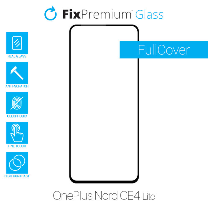 Vetro temperato FullCase per OnePlus Nord CE4 Lite, FixPremium