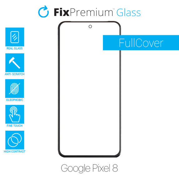 Vetro temperato FullCase per Google Pixel 8, FixPremium