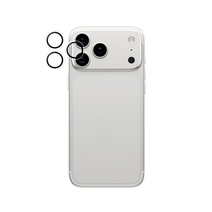 Protezione obiettivo fotocamera posteriore Hoops per iPhone 16 Pro, 16 Pro Max, 17 Pro, 17 Pro Max, Transparent, PanzerGlass