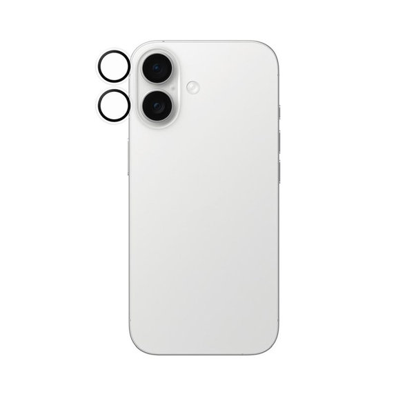 Protezione obiettivo fotocamera posteriore Hoops per iPhone 16, 16 Plus, 17, Transparent, PanzerGlass