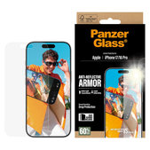 Vetro temperato Anti-Reflective con applicatore per iPhone 17/16 Pro, Nero, PanzerGlass