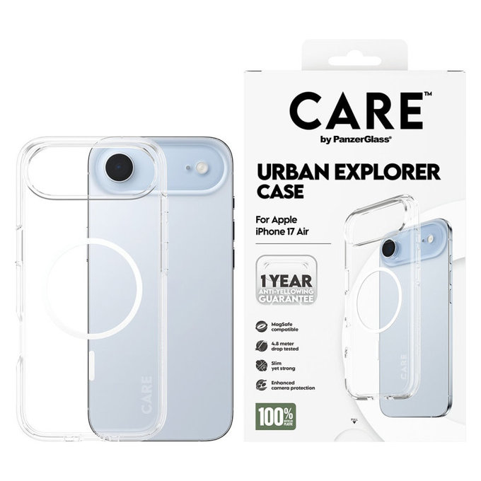 Cover Urban Explorer con MagSafe per iPhone Air, Bianco, CARE