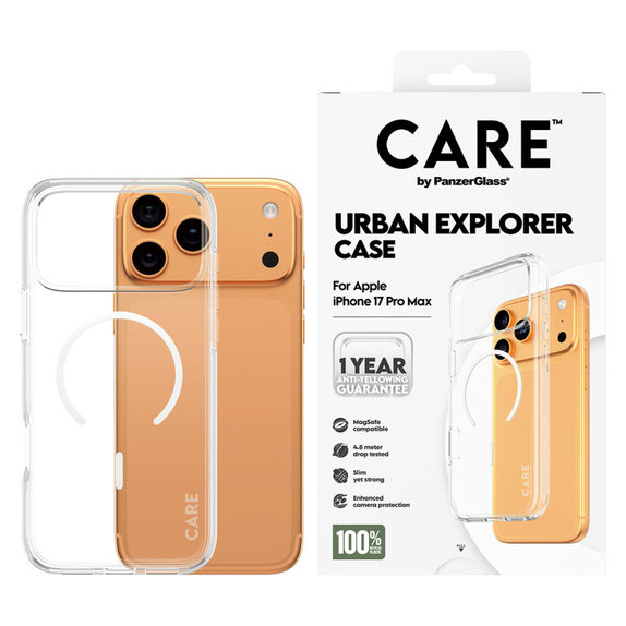 Custodia Urban Explorer con MagSafe per iPhone 17 Pro Max, White, PanzerGlass