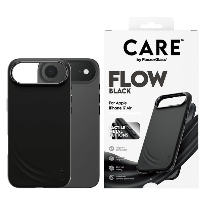 Cover FLOW con MagSafe per iPhone Air, Nero, CARE