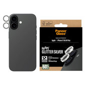 Protezione lente fotocamera Hoops per iPhone 17/16 Plus/16, Glitter Silver, PanzerGlass