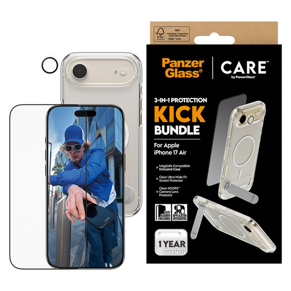 Bundle 3-in-1 Kick per iPhone Air, PanzerGlass