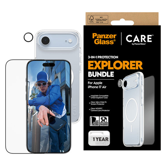 Bundle 3-in-1 Explorer per iPhone Air, PanzerGlass