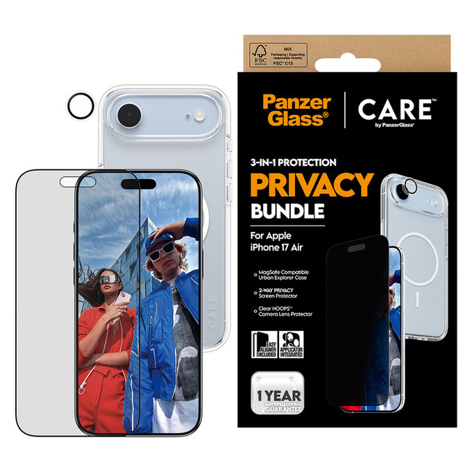 Bundle 3-in-1 Privacy per iPhone Air, PanzerGlass