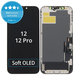 Schermo Soft OLED per iPhone 12, 12 Pro, Vetro touch con cornice, DIAGNOSTIC