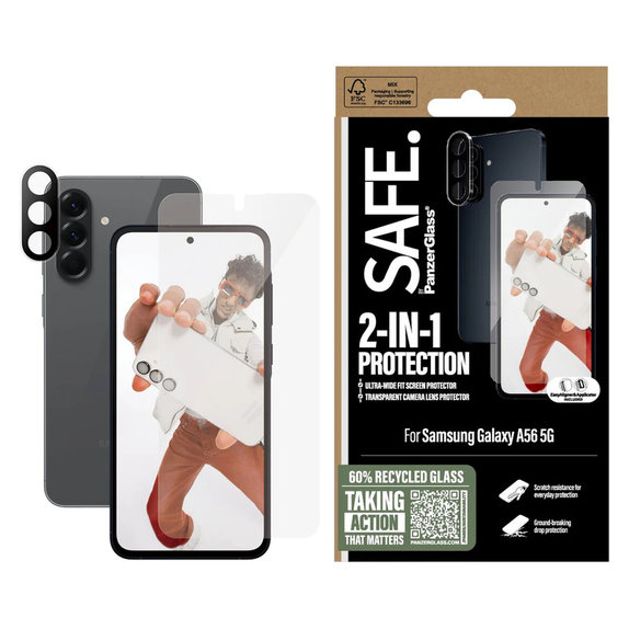 Bundle 2-in-1 per Samsung Galaxy A56 5G, SAFE by PanzerGlass