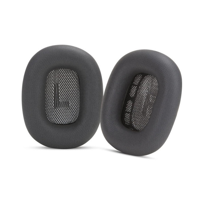 Cuscinetti auricolari di ricambio per Apple AirPods Max, Memory foam and Leather, Black, 1 paio