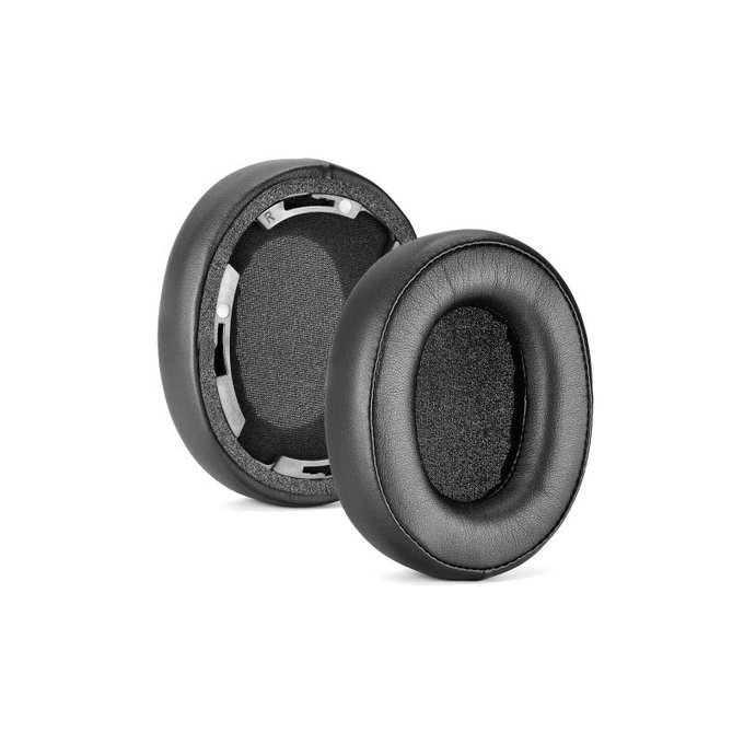 Cuscinetti auricolari di ricambio per Audio-Technica ATH-SR50, SR50BT, Memory foam and PU leather, Black, 1 paio