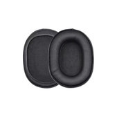 Cuscinetti auricolari di ricambio per Audio-Technica ATH-MSR7, ATH-M50x, Memory foam and Leather, Black, 1 paio