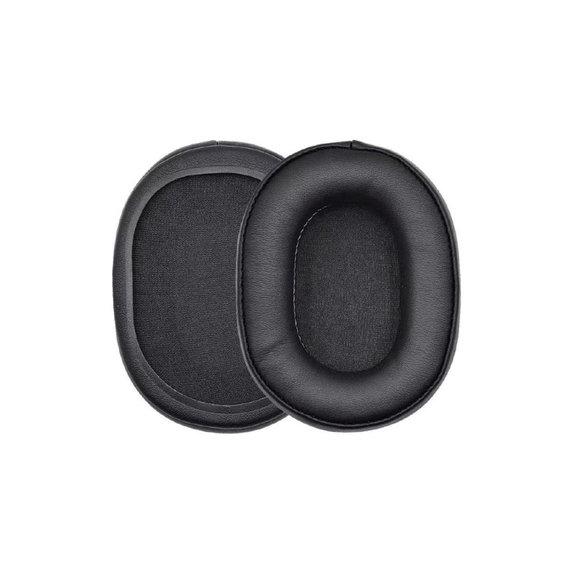 Cuscinetti auricolari di ricambio per Audio-Technica ATH-MSR7, ATH-M50x, Memory foam and Leather, Black, 1 paio