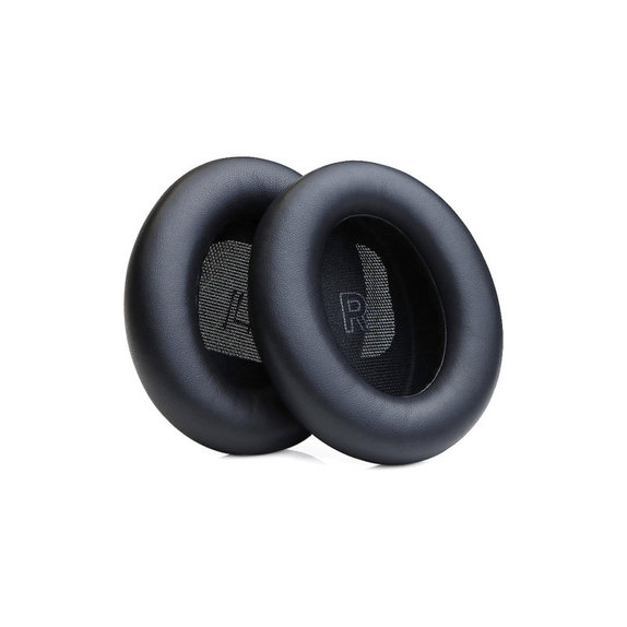 Cuscinetti auricolari di ricambio per Bose QC Ultra, Memory foam and PU leather, Black, 1 paio