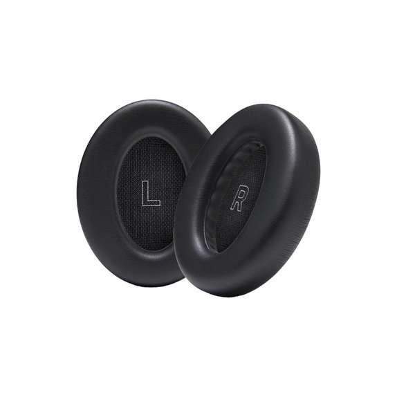 Cuscinetti auricolari di ricambio per Bose QC Ultra, Memory foam and Leather, Black, 1 paio