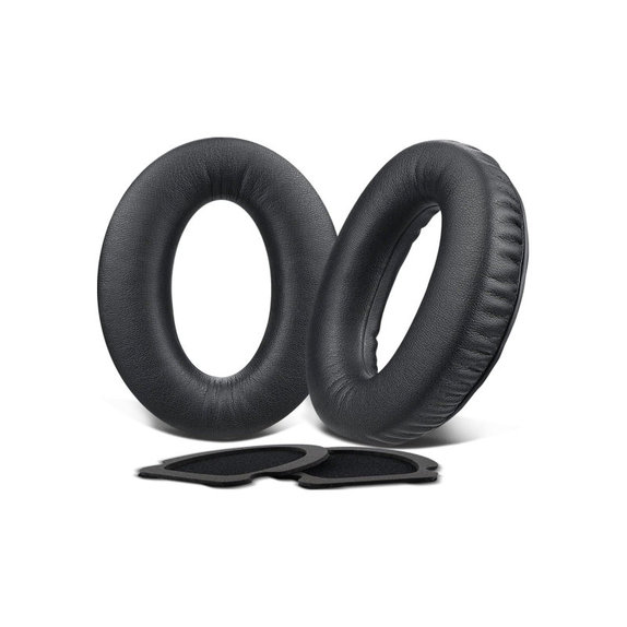 Cuscinetti auricolari di ricambio per Bose Aviation A10, A20, Memory foam and PU leather, Black, 1 paio