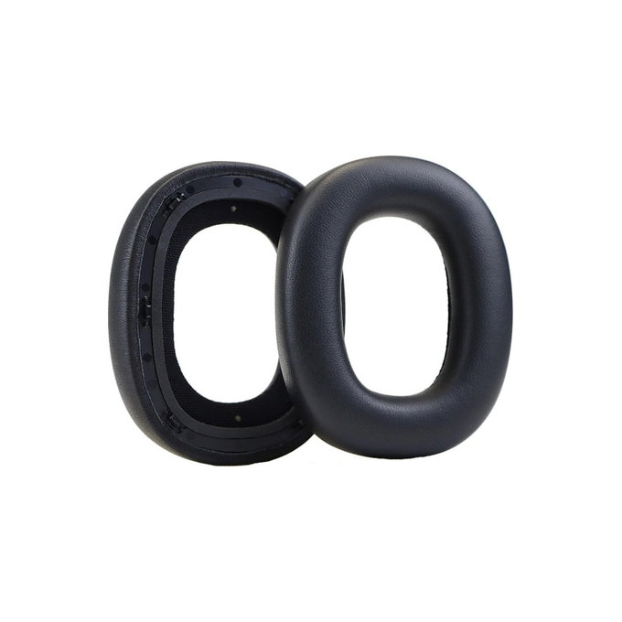 Cuscinetti auricolari di ricambio per Bowers & Wilkins PX8, PX7S2, Memory foam and PU leather, Black, 1 paio