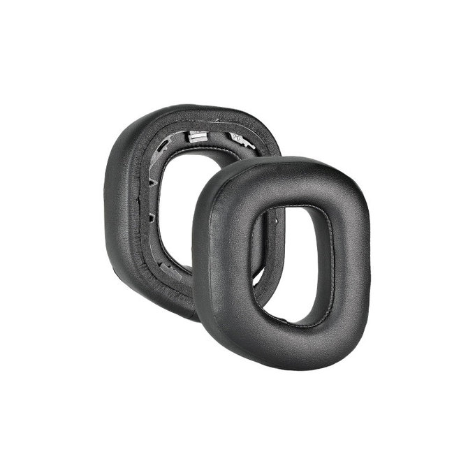 Cuscinetti auricolari di ricambio per Corsair HS80, Memory foam and PU leather, Black, 1 paio