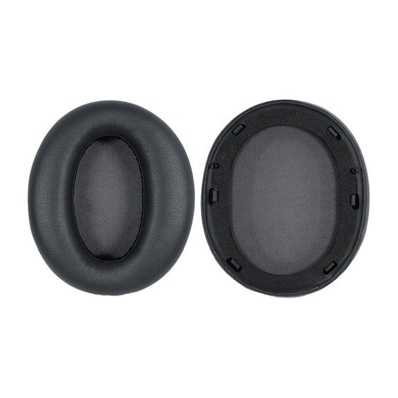 Cuscinetti auricolari di ricambio per Edifier W820NB, Memory foam and PU leather, Black, 1 paio