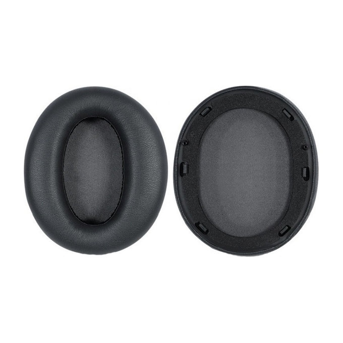 Cuscinetti auricolari di ricambio per Edifier W820NB, Memory foam and PU leather, Black, 1 paio