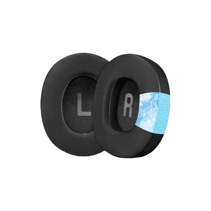 Cuscinetti auricolari di ricambio per JBL Tune 700BT, 710BT, Memory foam, Leather and Textile, Black, Cooling Gel, 1 paio