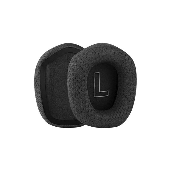 Cuscinetti auricolari di ricambio per Logitech G335, G733, Memory foam and Textile, Black, 1 paio