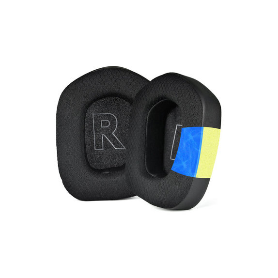 Cuscinetti auricolari di ricambio per Logitech G733, Memory foam, Textile and Leather, Black, Cooling Gel, 1 paio
