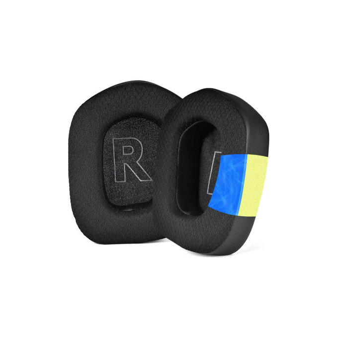 Cuscinetti auricolari di ricambio per Logitech G733, Memory foam, Textile and Leather, Black, Cooling Gel, 1 paio