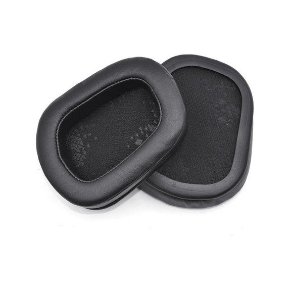 Cuscinetti auricolari di ricambio per Logitech G633 Artemis, G933 Artemis, Memory foam and PU leather, Black, 1 paio