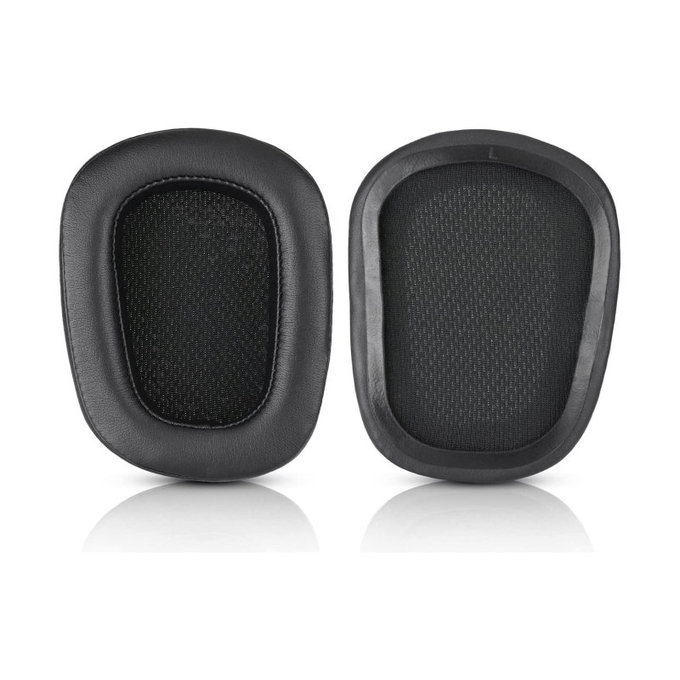 Cuscinetti auricolari di ricambio per Logitech G633 Artemis, G933 Artemis, Memory foam and Leather, Black, 1 paio