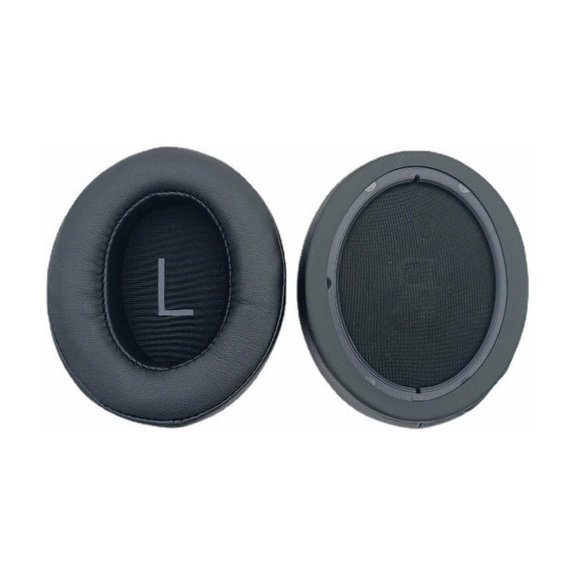 Cuscinetti auricolari di ricambio per Sennheiser Momentum 3.0, Memory foam and Leather, Black, 1 paio
