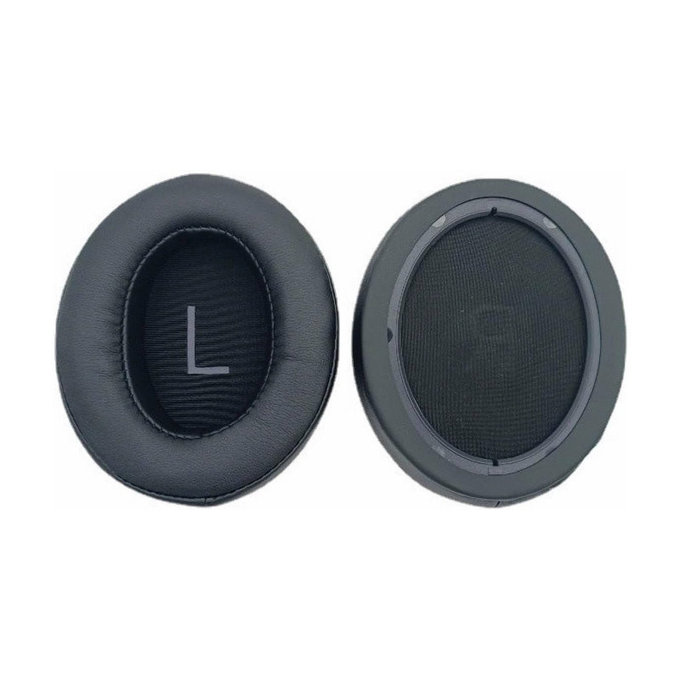 Cuscinetti auricolari di ricambio per Sennheiser Momentum 3.0, Memory foam and Leather, Black, 1 paio