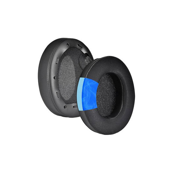Cuscinetti auricolari di ricambio per Sony WH-1000XM4, Memory foam, Textile and Leather, Black, Cooling Gel, 1 paio