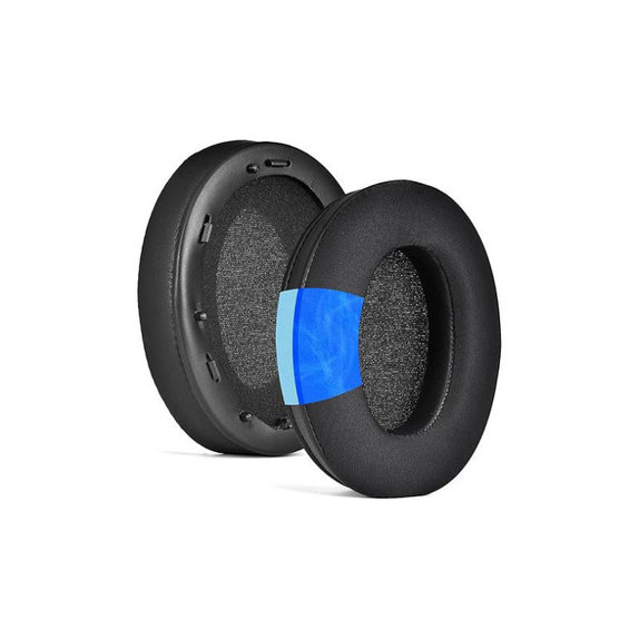Cuscinetti auricolari di ricambio per Sony WH-1000XM3, Memory foam, Textile and Leather, Black, Cooling Gel, 1 paio