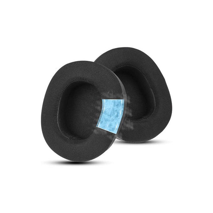 Cuscinetti auricolari di ricambio per Steelseriess Nova Pro Wired, Memory foam and Textile, Black, Cooling Gel, 1 paio