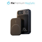 Power Bank MagSafe 5000mAh con display LED, Black, FixPremium