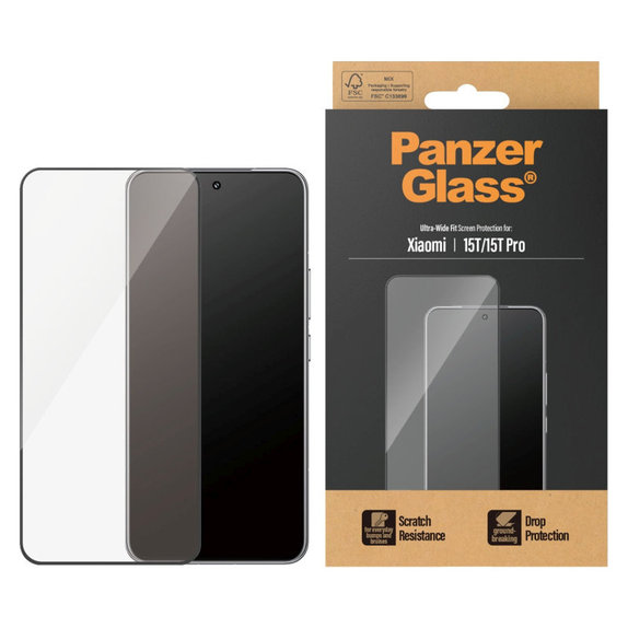 Vetro temperato UWF per Xiaomi 15T/15T Pro, Nero, PanzerGlass