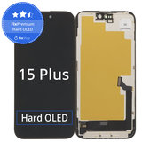 Schermo Hard OLED per iPhone 15 Plus, Vetro touch con cornice, FixPremium